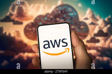 AWS - piattaforme di cloud computing di Amazon Company Foto Stock