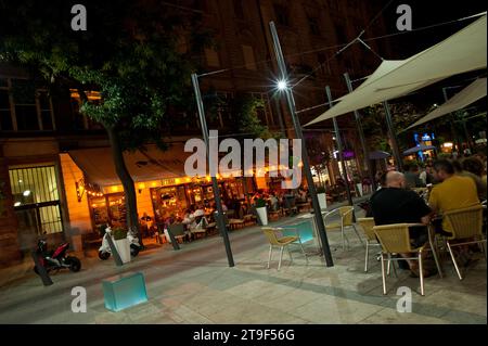 Budapest, Egyetem ter, Kecskemeti utca, Stadtgestaltung // Budapest, Egyetem ter, Kecskemeti utca, Urban Design Foto Stock