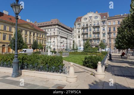 Budapest, Stadtgestaltung, Jozsef Nador ter // Budapest, Public Space Design, Jozsef Nador ter Foto Stock