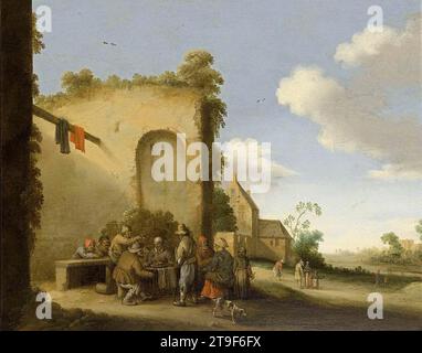 Village Street 1639 di Joost Cornelisz. Droochsloot Foto Stock