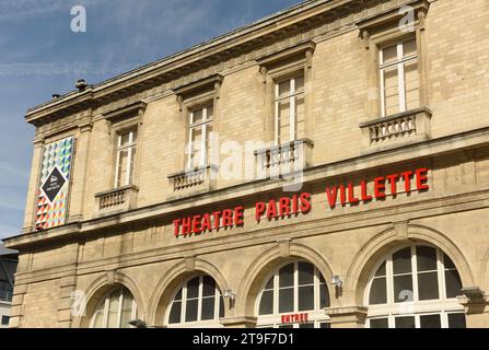 Parigi, Francia - 2 settembre 2019: Teatro drammatico (Theatre Paris-Villette) a Parigi, Francia. Foto Stock