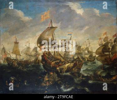 Battaglia marittima 1627-29 di Andries Van Eertvelt Foto Stock