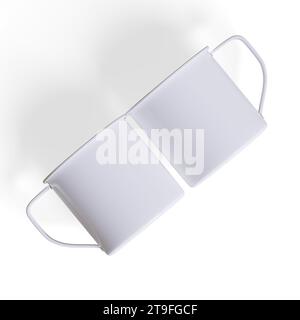 Confezione di carta di cartone di colore bianco e sfondo con texture realistica Foto Stock