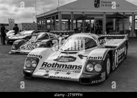 1985 Rothmans Porsche 962, in mostra al Salon Privé Concours d'Elégance Motor show tenutosi a Blenheim Palace. Foto Stock