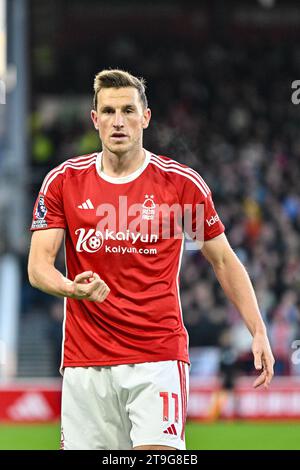 The City Ground, Nottingham, Regno Unito. 25 novembre 2023. Premier League Football, Nottingham Forest contro Brighton e Hove Albion; credito: Action Plus Sports/Alamy Live News Foto Stock