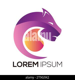 Logo Tiger Design esclusivo e moderno Illustrazione Vettoriale