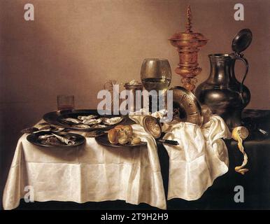 Natura morta con Gilt Goblet 1635 di Willem Claesz. Heda Foto Stock