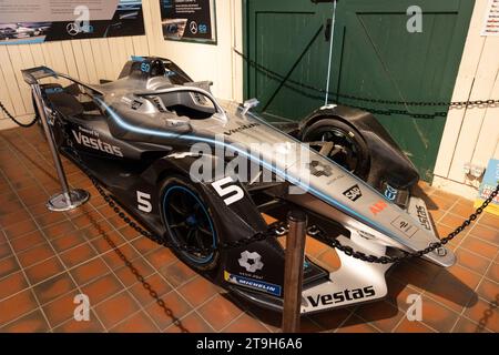 Mercedes-Benz EQ Silver Arrow 01 formule serie e al Brooklands Museum, Weybridge, Surrey, Regno Unito Foto Stock