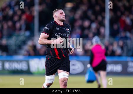 LONDRA, REGNO UNITO. 25 novembre 2023. Durante Saracens vs Bristol Bears - Gallagher Premiership Rugby R allo Stonex Stadium sabato 25 novembre 2023. LONDRA INGHILTERRA. Crediti: Taka G Wu/Alamy Live News Foto Stock