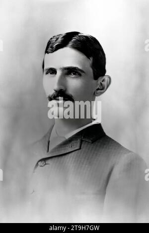 Ritratto di Nikola Tesla 1856 -1943 Foto Stock