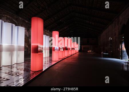 Venezia, Italia - 9 novembre 2023: Padiglione cinese, in Arsenale, Biennale di architettura di Venezia 2023 Foto Stock