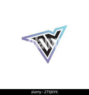 Combinazione di lettere DN, logo originale o logo iniziale di gioco come concept design ispiratore Illustrazione Vettoriale
