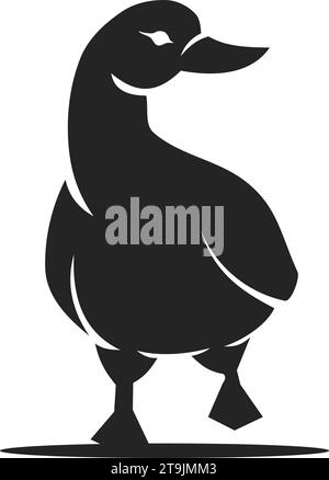 Template logo duck isolato. Identità del marchio. Icona grafico vettore astratto Illustrazione Vettoriale