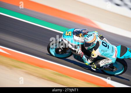 Jaume Masia di Spagna e Leopard Racing si esibiscono durante la sessione di prove del Gran Premio Motul de la Comunitat Valenciana di MotoGP il 24 novembre 2 Foto Stock