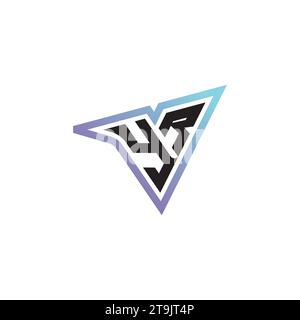 Combinazione di lettere YR, logo originale o logo iniziale di gioco come concept design ispiratore Illustrazione Vettoriale