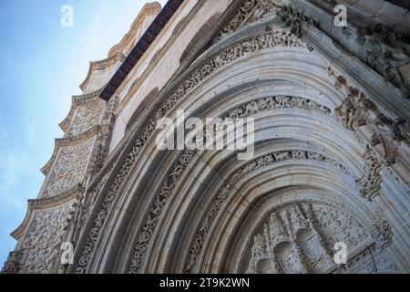 Coria Cattedrale di nostra Signora dell'assunzione, Caceres, Spagna. Porta sud Foto Stock