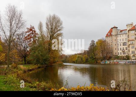 Parco Litzensee, autunno, Charlottenburg, Berlino Foto Stock