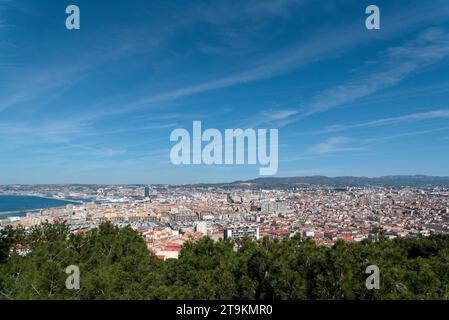 serie de Photos sur la ville de marseille depuis l'Esplanade de Notre Dame de la Garde - Marsiglia foto dalla spianata di Notre Dame de la Garde Foto Stock