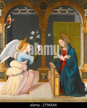 Annunciazione - di Leonardo di Bernardino del Signoraccio Foto Stock