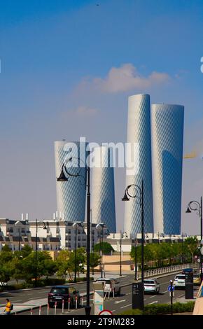 Qatar, Doha, Lusail, Lusail Plaza Towers, Foto Stock