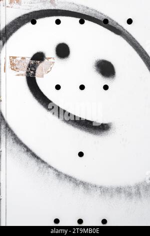 Parete con sorriso nero, sfondo per molti usi. Foto Stock
