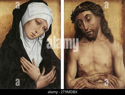 Virgin and the Man of Sorrow 1480-90 di Simon Marmion Foto Stock