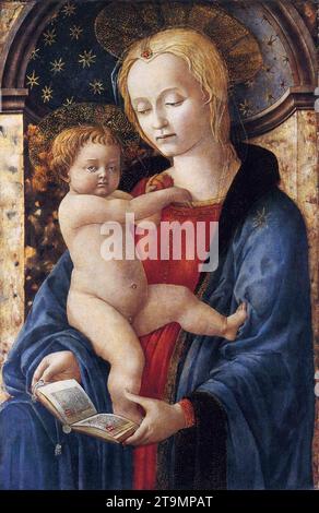 Madonna con bambino 1448-50 del Maestro della Natività del Castello Foto Stock