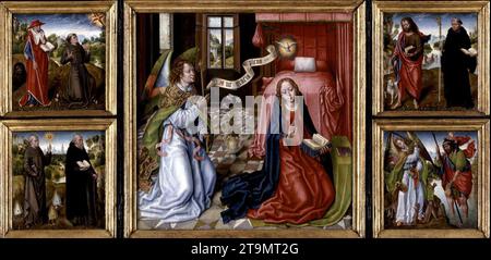 Trittico dell'Annunciazione 1483 del Maestro della leggenda del Santo. Ursula (i) Foto Stock