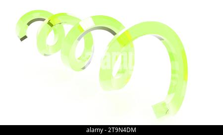 Rendering 3d introduttivo vetro a spirale a colori Foto Stock