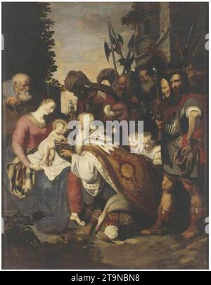 Adoration of the Magi 1610s di Deodat Van Der Mont Foto Stock