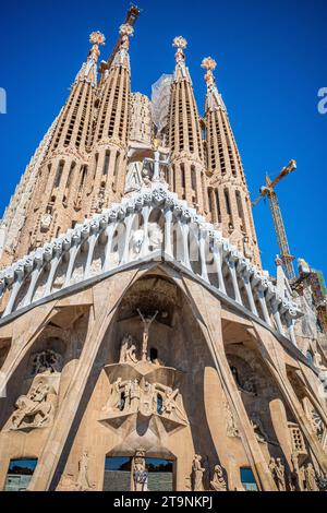 La sagrada familia Barcellona vista esterna Foto Stock
