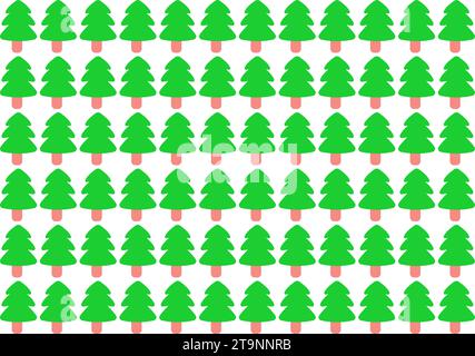 Semplice albero di Natale motivi vettoriali sfondo festività invernali Stampa illustrazione vettoriale Illustrazione Vettoriale