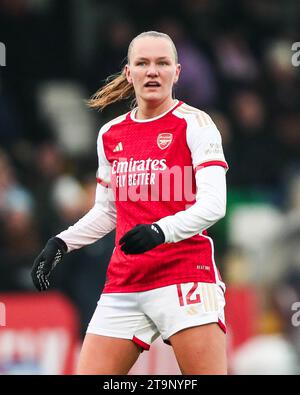 Borehamwood, Inghilterra, Regno Unito il 26 novembre 2023. Frida Maanum dell'Arsenal durante l'Arsenal Women FC contro West Ham United Women's Super League match al Meadow Park Stadium, Borehamwood, Inghilterra, Regno Unito il 26 novembre 2023 Credit: Every Second Media/Alamy Live News Foto Stock