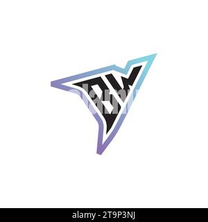 Combinazione di lettere BW, logo originale o logo iniziale di gioco come concept design ispiratore Illustrazione Vettoriale