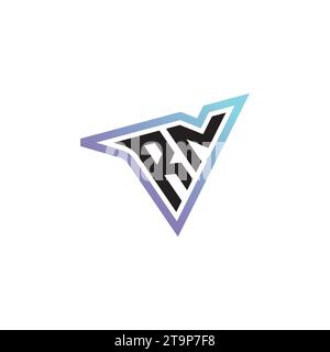 Combinazione RN Letter, logo originale o logo iniziale di gioco come concept design ispiratore Illustrazione Vettoriale