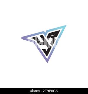 Combinazione di lettere YR, logo originale o logo iniziale di gioco come concept design ispiratore Illustrazione Vettoriale