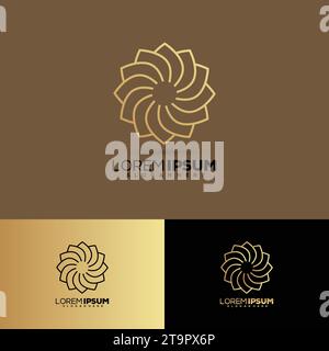 Logo floreale, icona di fiori, emblema floreale, cosmetici, centro benessere, salone di bellezza, decorazione, Logo boutique, lusso, Business, Royal Jewellery, Hotel Logo, Inter Illustrazione Vettoriale