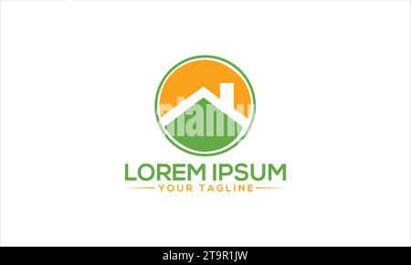 Design esclusivo del logo immobiliare e design professionale del logo Illustrazione Vettoriale