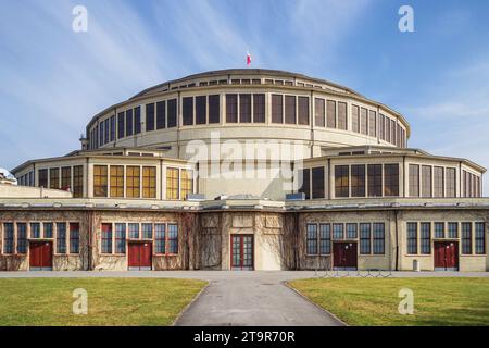 La Centennial Hall fu costruita nel 1913 a Breslavia, in Polonia Foto Stock