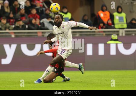 Novembre 25 2023 Milano - Italia - sport, calcio - Milano vs Fiorentina Campionato Italiano 2023/2024 - Stadio G. Meazza - nella foto: M'Bala Nzola Foto Stock