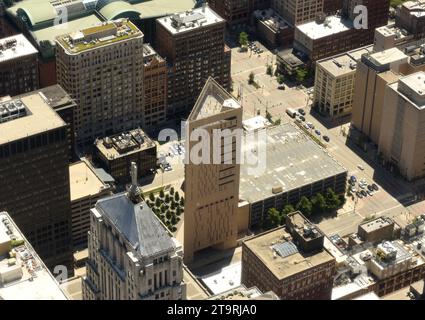 Chicago, USA - 4 giugno 2018: Vista dall'alto sul Metropolitan Correctional Center, Chicago (MCC Chicago, Federal Bureau of Prisons) è un cittadino statunitense Foto Stock