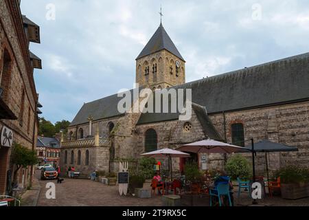 Chiesa di Saint-Martin, Eglise Saint-Martin, Veules les Roses, Seine Maritime, Cote d'Albatre, Normandia, Francia Foto Stock