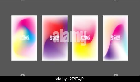 sfumature di colore sfocate astratte moderne. raccolta di modelli per brochure, poster, banner, volantini e schede. Illustrazione vettoriale Illustrazione Vettoriale