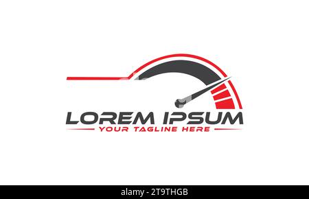 Design esclusivo del logo Car Speed e design professionale del logo Illustrazione Vettoriale