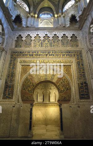 Cordoba, Mezquita-Catedral (moresco, gotico, rinascimentale e barocco, 8-16th ° secolo). Maqsura. Andalusia, Spagna. Foto Stock