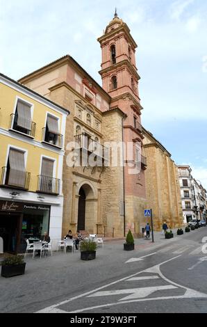 Antequera, chiesa di San Agustín (manierista, 16th ° secolo). Málaga, Andalusia, Spagna. Foto Stock