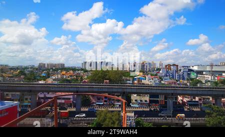 Fotografia moderna della città di Chennai, stazione della metropolitana di Chennai Foto Stock