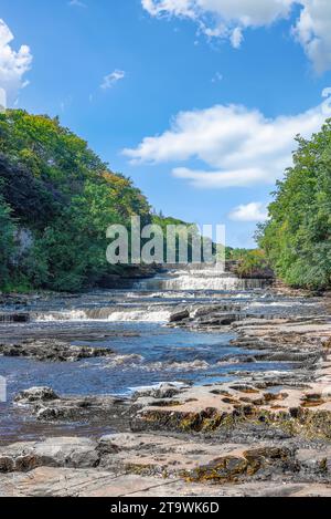 Cascate Aysgarth nello Yorkshire Dales, Inghilterra. Foto Stock