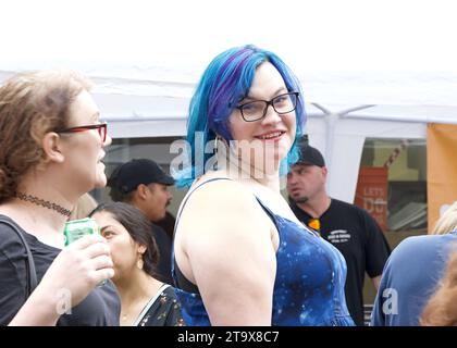 San Jose, CA - 2 settembre 2023: Partecipanti all'evento barbecue del Labor Day del South Bay Labor Council. Foto Stock