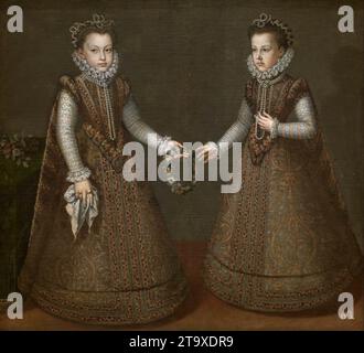 Infantas Isabel Clara Eugenia e Catalina Micaela c. 1575 di Alonso Sanchez Coello Foto Stock
